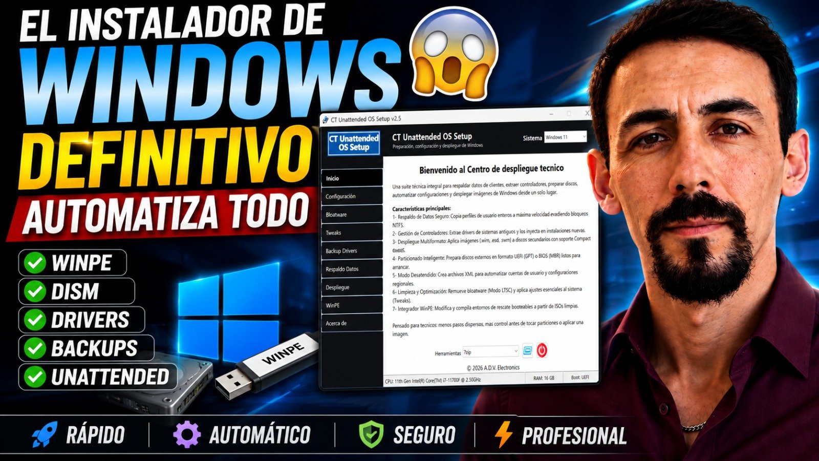 El Instalador de Windows DEFINITIVO — Automatiza TODO con Unattended OS Setup